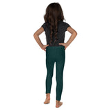 Dark Green Modern Squares Kid's Leggings