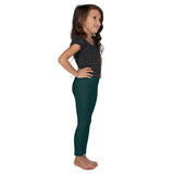 Dark Green Modern Squares Kid's Leggings