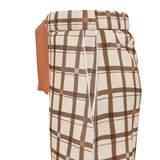 Milk Chocolate Plaid Lux Womens Pajama Shorts