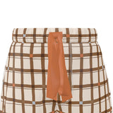 Milk Chocolate Plaid Lux Womens Pajama Shorts