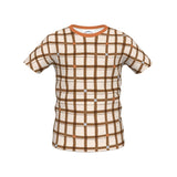 Milk Chocolate Modern Plaid Kids Pajama Top