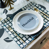 Thankful Sage Green & Spruce Blue Party Plate