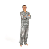 Midnight Modern Plaid Mens Pajama Bottoms