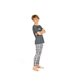 Midnight Modern Plaid Kid's Leggings