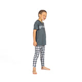 Midnight Modern Plaid Kid's Leggings