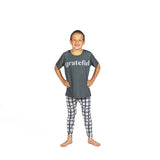 Midnight Modern Plaid Kid's Leggings