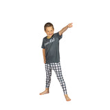 Midnight Modern Plaid Kid's Leggings