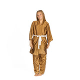 Milk Chocolate Squares Lux Womens Silk Robe