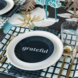 Grateful Midnight Black Party Plate