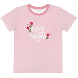 Love My Mom Kids (Poly Blend) Crew Neck T-Shirt