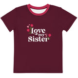 Love My Sister Kids (Poly Blend) Crew Neck T-Shirt