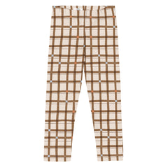 Milk Chocolate Modern Plaid Kid's Leggings