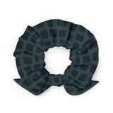 Midnight Squares Recycled Scrunchie