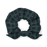 Midnight Squares Recycled Scrunchie