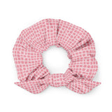 Pink Squares Recycled Scrunchie