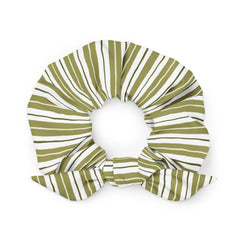 Moss Stripe Recycled Scrunchie