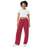 Viva Magenta Modern Plaid Unisex Pajama Bottoms