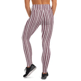 Mulberry Stripe Womens Yoga Leggings