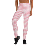 Peony Stripe Womens Yoga Leggings