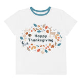 Woodland Friends Happy Thanksgiving Youth Poly Blend T-Shirt