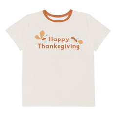 Happy Thanksgiving Youth Poly Blend T-Shirt