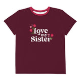 Love My Sister Youth (Poly Blend) Crew Neck T-Shirt