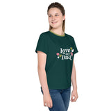 Love My Dad Youth (Poly Blend) Crew Neck T-Shirt