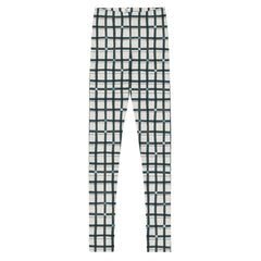 Midnight Modern Plaid Youth Leggings