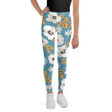 Blue Bouquet Youth Leggings