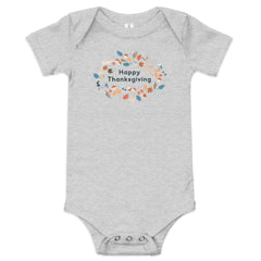 Happy Thanksgiving Baby Short Sleeve Onesie