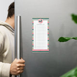 Stripe Christmas List Notepad (4.25″×9″ Magnetic)