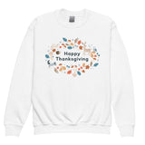 Happy Thanksgiving Woodland Youth Crewneck Sweatshirt